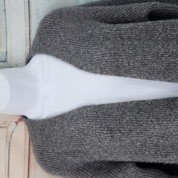 Madewell Backstage Gray Open Wool Blend Knit Cardigan Sweater - Picture 3 of 8
